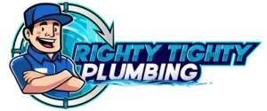 righty tighty plumbing logo with no background