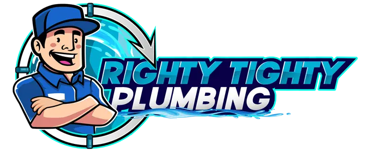 righty tighty plumbing logo with no background