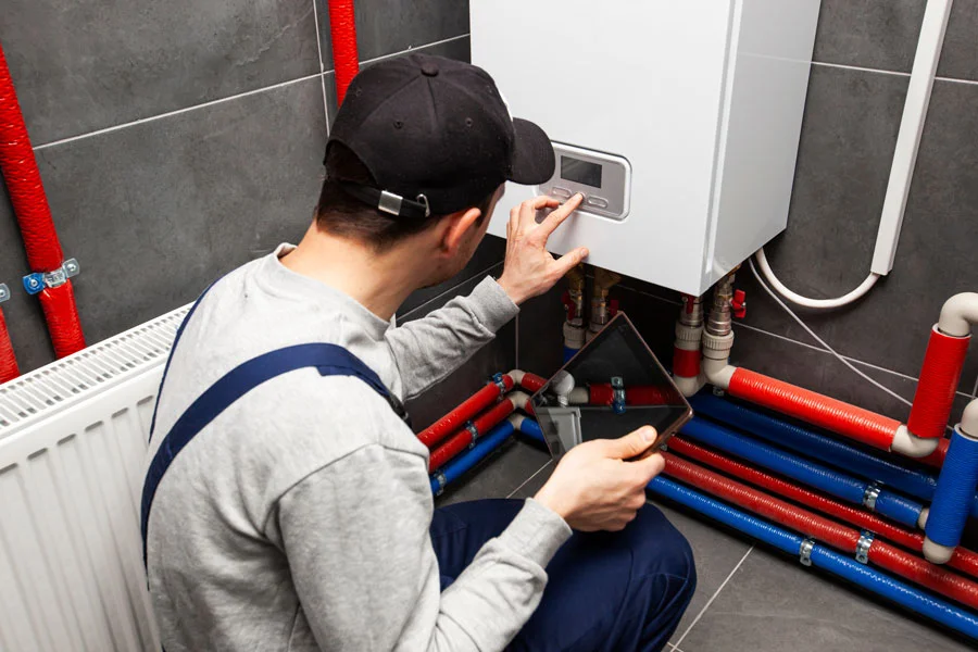 Righty Tighty Plumbing technician provides service to business in New Market Righty Tighty Plumbing technician provides service to business in New Market