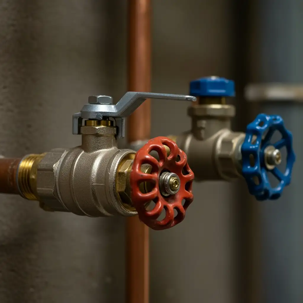 Water shut off valve types showing what main water shut off valves look like