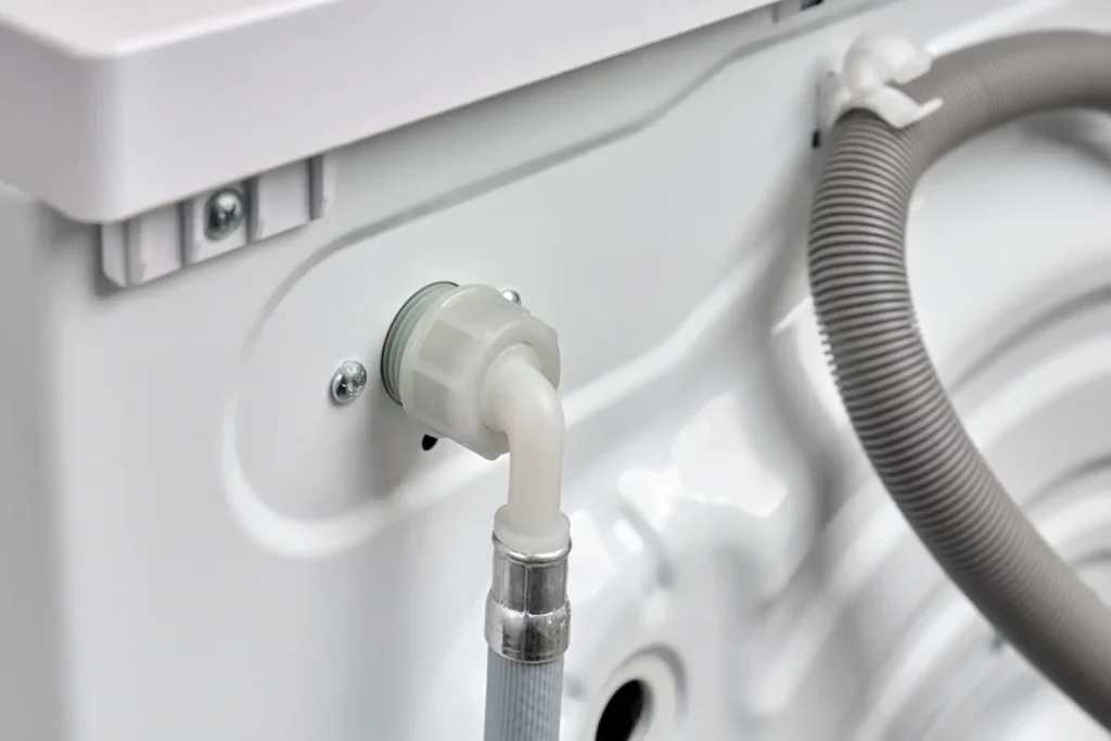 Secure washing machine hoses connection preventing burst washer hoses and leaks