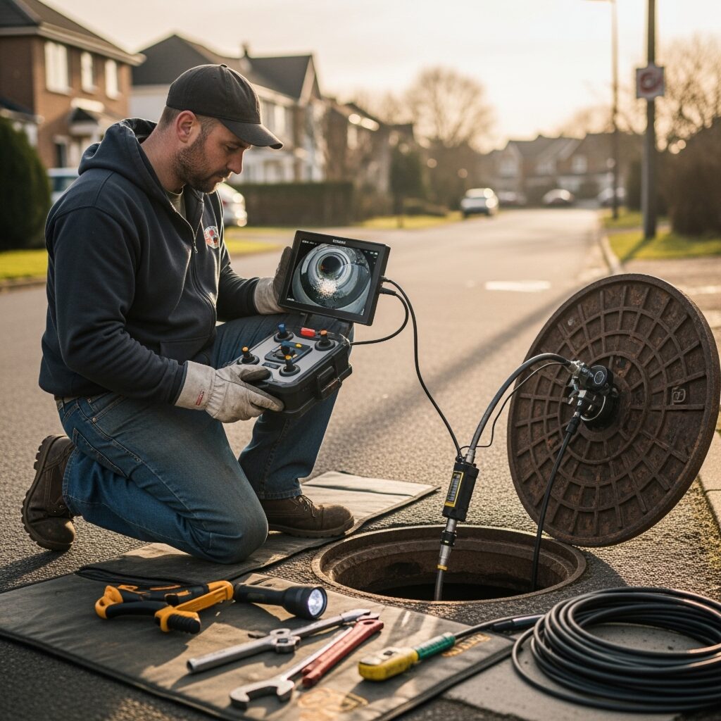 Sewer camera inspection for a Pigeon Forge home sewer line repair