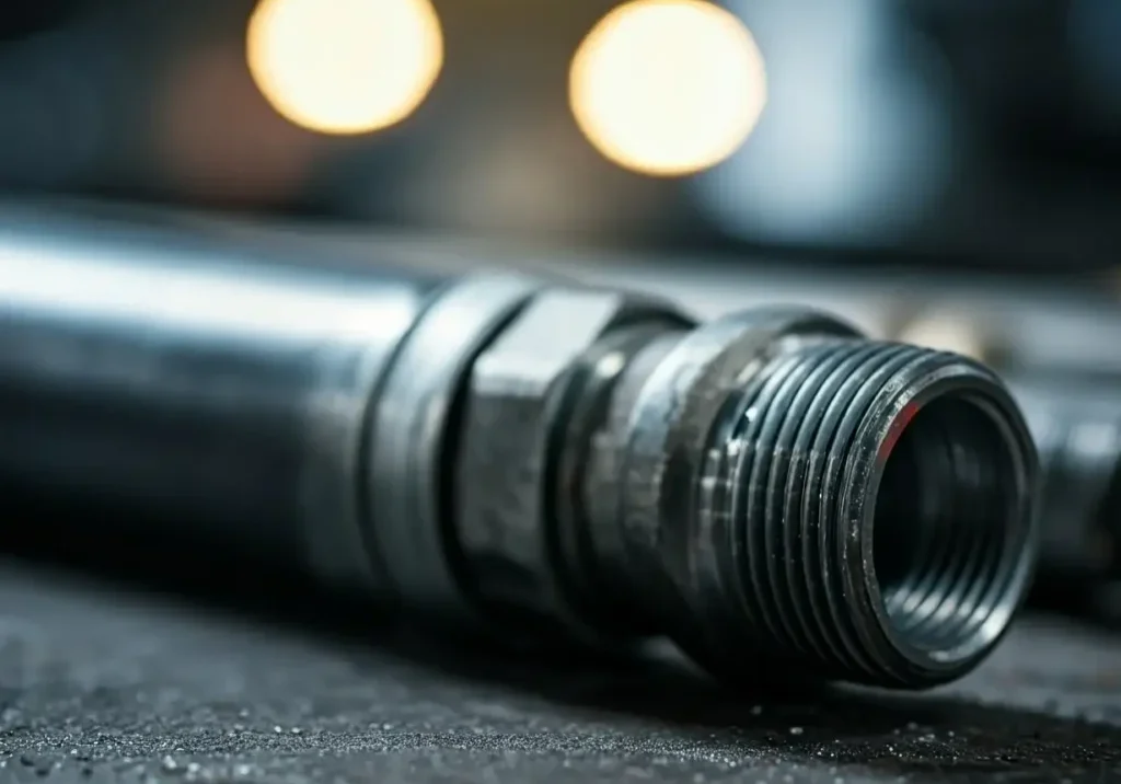 Gas pipe installation - threaded gas line connection fitting for adding gas line