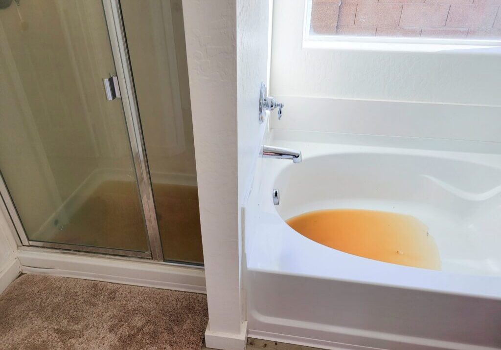 Pigeon Forge bathroom drain backing up due to a sewer line blockage